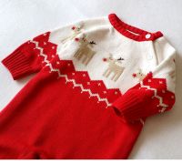 2017 Christmas Bodysuits Jumpsuits For Baby Xmas Deer Rompers Newborn Babie Woollen Jumpsuits Infants Toddlers Bodysuits Rompers For 0-2t