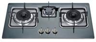 three burners stainless steel gas stove