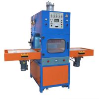 radio frequency carpet welding and cutting machine with shuttle tray