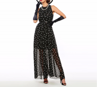 2016 Fashion Women's polka dots Maxi dress long Casual Summer Beach Chiffon Party Dresses style cheap vestidos de festa