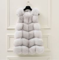 Luxury Whole Skin Women Fox Fur Jacket Caramel Short Design Real Fox Fur Coat