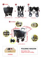 Folding Wagon Cart Multi-function Tool Cart 