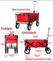 Folding Wagon Cart Multi-function Tool Cart 