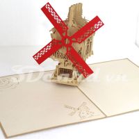 Windmill 2-3d card-handmade card-pop up card-greeting card