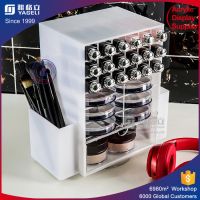 Clear Acrylic Cosmetic Organizer with drawers and brush holder
