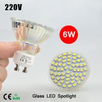 NEW LED Spotlight GU10 lamp 6W AC 220V Heat-resistant Glass Body 3528 SMD 60LEDs White/Warm White LED Bulbs lighting