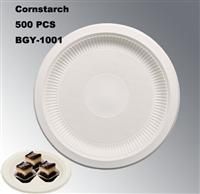 Corn Material Disposable Tableware Eco-Friendly Plates Bgy-1001 Made in China