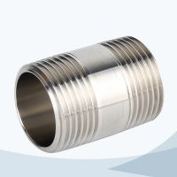 Stainless steel double threading nipples