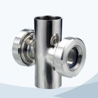 Stainless steel sanitary cross type sight glass (7)