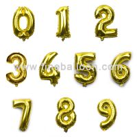 2017 new design happy birthday party decorations number shape helium foil balloons