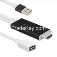 Lightning to HDMI Cable HDTV Wire Female Cable TV Stick Airplay Mirror