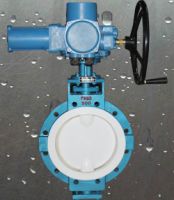 PFA/PTFE/FEP lined butterfly valve