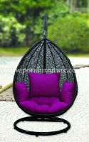 outdoor indoor wicker rattan swing garden furniture set
