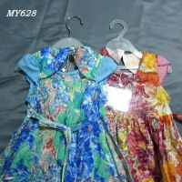 Hawaii children latest dress style kids wear backless floral sundress