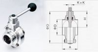 SANITARY CLAMPED BUTTERFLY VALVE