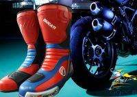  Motorbike Leather Shoes Motorcycle Racing leather boots