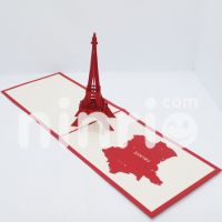 Eiffel tower 3d pop-up card