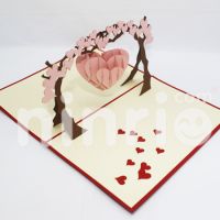 Love tree 3d pop-up card