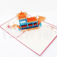 Dragon boat 3d pop-up card