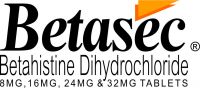 Betasec Â® Betahistine Dihydrochloride 8mg,16mg,24mg & 32mg Tablets