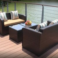 Outdoor Set Rattan Chair & Rattan Sofa