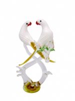 Glass Parrots On Tree Showpies Love Gift