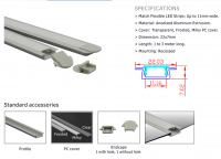 Linear Aluminum Profile for LED Strip