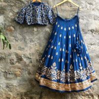 Rfab.Blue Banglori Embroidered Lehenga