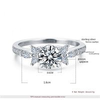 925 Sterling Silver Womens Diamond Cz Stones Finger Rings Jewelry
