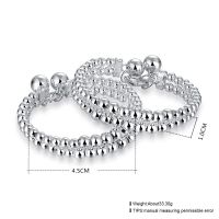 Wholesale Classic 990 Sterling Silver Unisex Men And Women Jewelry Custom Bead Bracelets