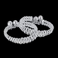 Wholesale Classic 990 Sterling Silver Unisex Men And Women Jewelry Custom Bead Bracelets