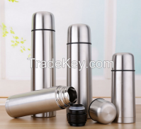 bullet shape double wall stainless steel vacuum flask metal flask
