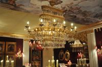 CRYSTAL AND BRASS CHANDELIERS