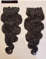 Double drawn curly weft 