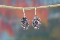 Beautiful 925 Sterling Silver Amethyst Gemstone Earring