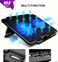 Coolcold Ultra Slim Laptop Cooling Pad with Double LED Cooling fan