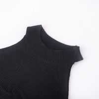 Women's Sweater Vests Sleeveless Solid Slim Round Neck Elastic Sweater Tank Tops For Women Summer