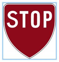 Papua New Guinea road traffic STOP  sign, Papua New Guinea road traffic STOP signal