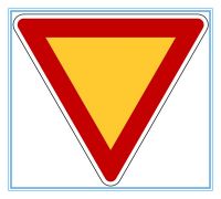 Vietnam road traffic yield sign board, Vietnam road traffic yield signal board