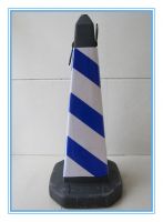 white blue flexible square road cone, white blue flexible square traffic cone