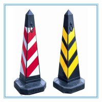 black yellow flexible square road cone, black yellow flexible square traffic cone