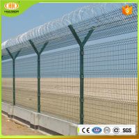 Wholesale 358 High Security Anti Climb Y Shaped PVC Coated Airport Fence with Razor Barbed Wire 1 3