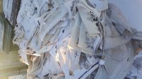 White Industrial Paper waste from tipography