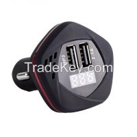 2 In 1 Portable USB Car Charger with Bluetooth Car MP3 FM Transmitter
