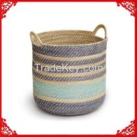 colorful natural rattan large laundry basket