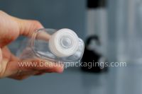 Food Grade Silicone Automatic Outlet Clear Shampoo Bottle