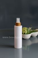 ECO Friendly Bamboo Collar Spray Pump White Bottle For Moisture Spraying