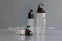 Food Grade Silicone Automatic Outlet Clear Shampoo Bottle