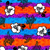 Hibiscus flower design Rayon
