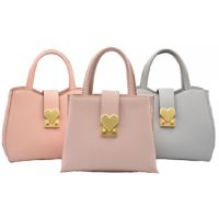 2017 Heart Lock Zipper Fashion PU Women Handbag